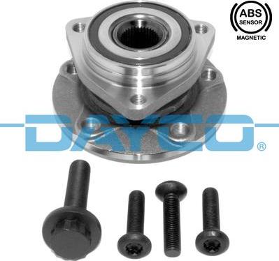 Dayco KWD1021 - Подшипник ступицы колеса, комплект www.autospares.lv