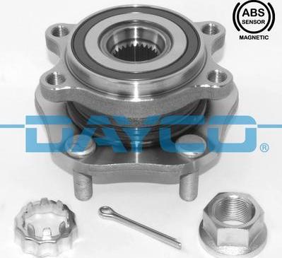 Dayco KWD1334 - Подшипник ступицы колеса, комплект www.autospares.lv