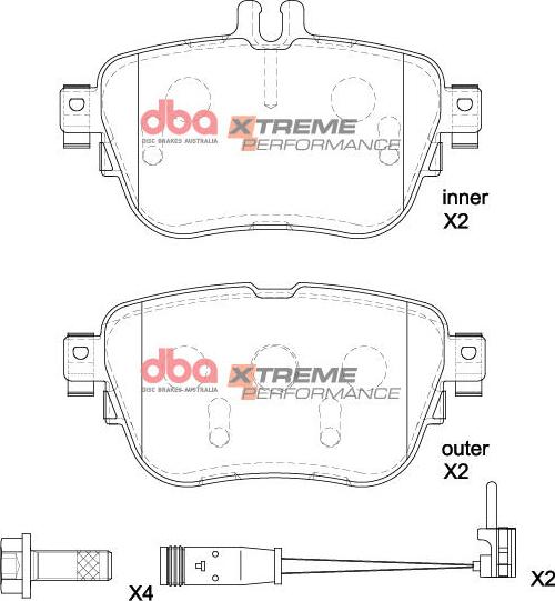 DBA Australia DB15197XP - Bremžu uzliku kompl., Disku bremzes www.autospares.lv