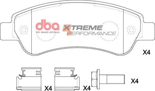 DBA Australia DB15173XP - Bremžu uzliku kompl., Disku bremzes www.autospares.lv