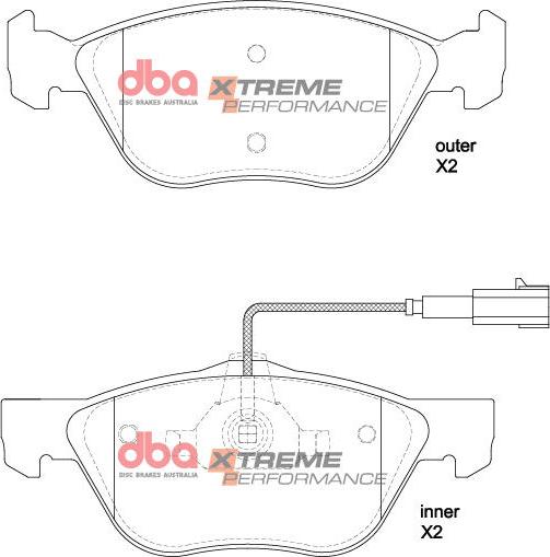 DBA Australia DB2037XP - Bremžu uzliku kompl., Disku bremzes www.autospares.lv