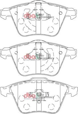 DBA Australia DB2176SP - Augstas veiktspējas bremžu uzliku komplekts www.autospares.lv