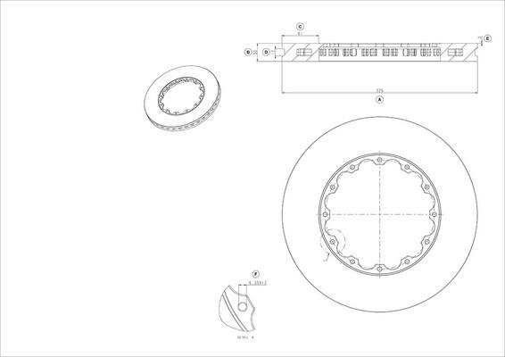 DBA Australia DBA5654.1 - Augstas veiktspējas bremžu disks www.autospares.lv