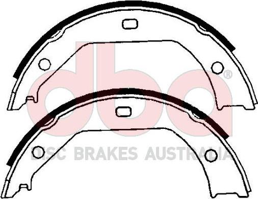 DBA Australia DBAS1938 - Bremžu loku kompl., Stāvbremze www.autospares.lv