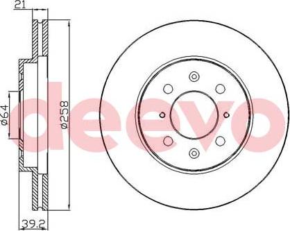 DEEVO BD19420 - Brake Disc www.autospares.lv