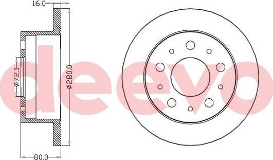 DEEVO BD19360 - Bremžu diski autospares.lv