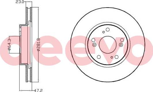 DEEVO BD14540 - Bremžu diski www.autospares.lv