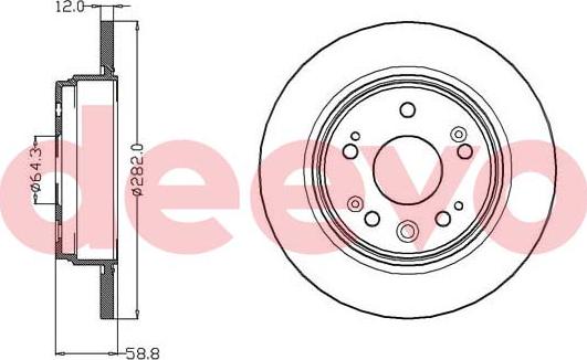 DEEVO BD14560 - Bremžu diski autospares.lv