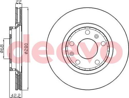 DEEVO BD15940 - Brake Disc www.autospares.lv