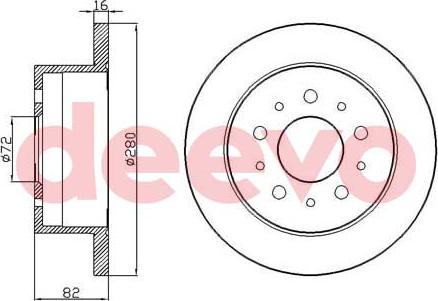 DEEVO BD15900 - Bremžu diski autospares.lv