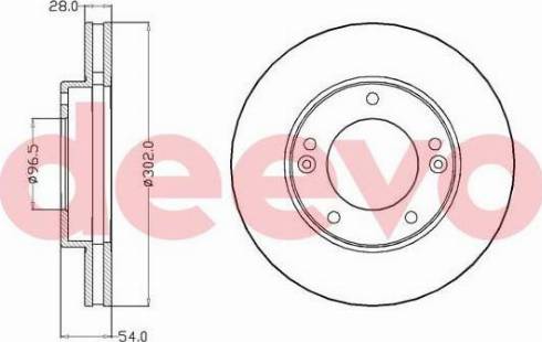 DEEVO BD15660 - Bremžu diski www.autospares.lv