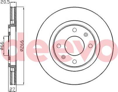 DEEVO BD15000 - Тормозной диск www.autospares.lv