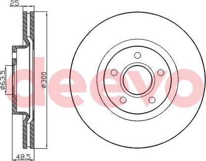 DEEVO BD16700 - Bremžu diski autospares.lv