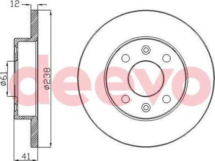 DEEVO BD10480 - Bremžu diski www.autospares.lv