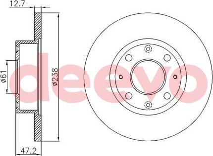 DEEVO BD10540 - Bremžu diski autospares.lv