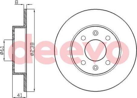 DEEVO BD10620 - Bremžu diski autospares.lv