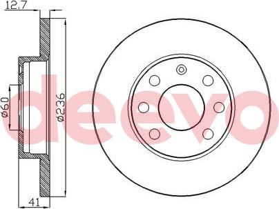 DEEVO BD10160 - Bremžu diski autospares.lv