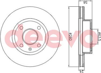 DEEVO BD10860 - Bremžu diski www.autospares.lv