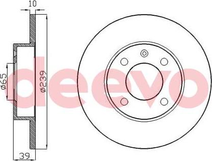 DEEVO BD10240 - Тормозной диск www.autospares.lv