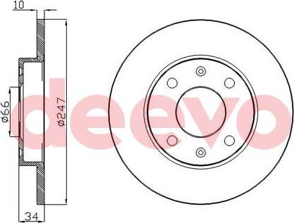 DEEVO BD10260 - Bremžu diski autospares.lv