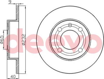 DEEVO BD11900 - Bremžu diski www.autospares.lv