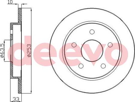 DEEVO BD11080 - Bremžu diski www.autospares.lv