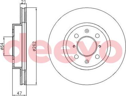 DEEVO BD11360 - Bremžu diski www.autospares.lv