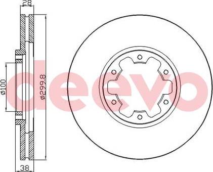 DEEVO BD18620 - Bremžu diski autospares.lv