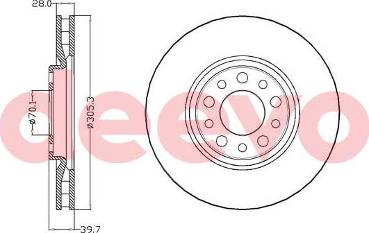 DEEVO BD18080 - Bremžu diski www.autospares.lv