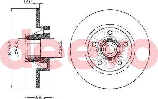 DEEVO BD18840 - Bremžu diski www.autospares.lv