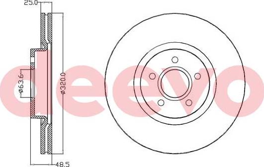 DEEVO BD18300 - Brake Disc www.autospares.lv