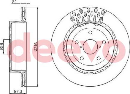 DEEVO BD18720 - Bremžu diski autospares.lv