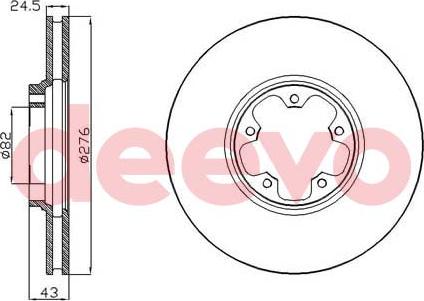 DEEVO BD13080 - Bremžu diski autospares.lv