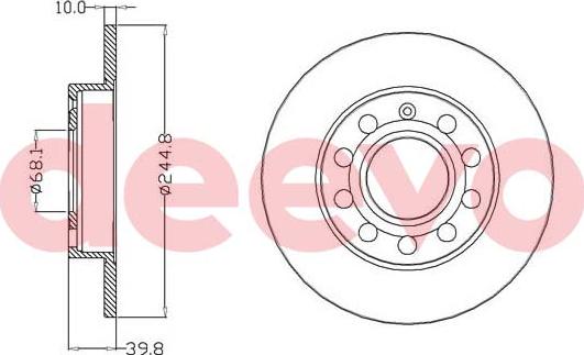 DEEVO BD13820 - Bremžu diski www.autospares.lv