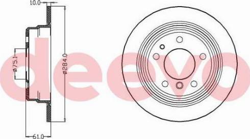 DEEVO BD12400 - Bremžu diski autospares.lv