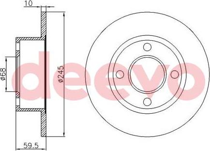 DEEVO BD12620 - Bremžu diski www.autospares.lv