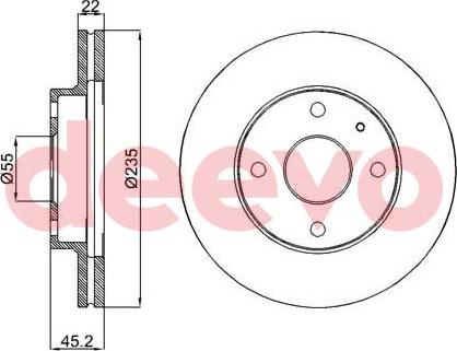 DEEVO BD12080 - Bremžu diski www.autospares.lv