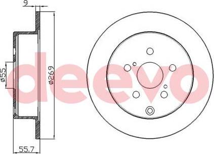 DEEVO BD12800 - Bremžu diski www.autospares.lv