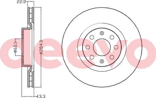 DEEVO BD17980 - Bremžu diski autospares.lv