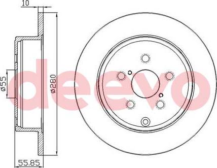 DEEVO BD17320 - Bremžu diski www.autospares.lv