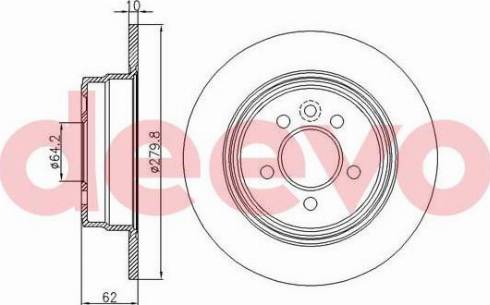 DEEVO BD34440 - Bremžu diski autospares.lv