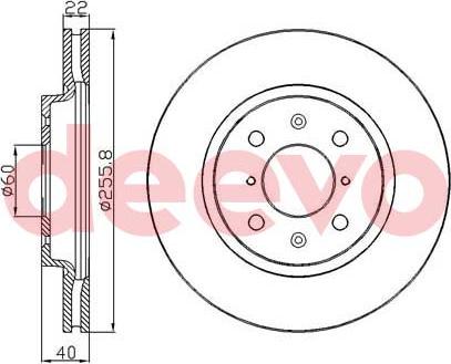 DEEVO BD35540 - Bremžu diski autospares.lv