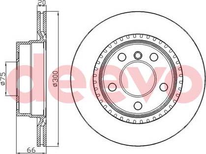 DEEVO BD35680 - Bremžu diski autospares.lv