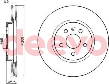 DEEVO BD35740 - Bremžu diski www.autospares.lv