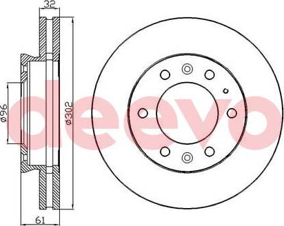 DEEVO BD35720 - Bremžu diski autospares.lv