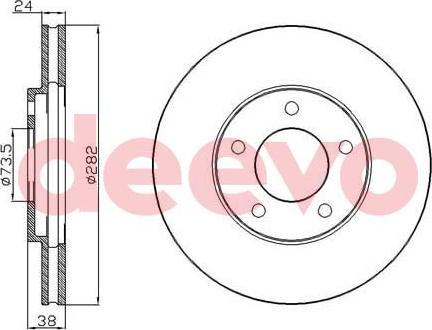 DEEVO BD31580 - Bremžu diski autospares.lv