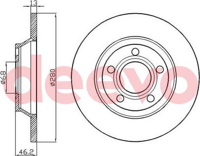 DEEVO BD31080 - Bremžu diski www.autospares.lv