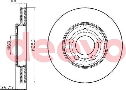 DEEVO BD33080 - Bremžu diski www.autospares.lv