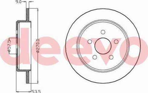 DEEVO BD33240 - Bremžu diski www.autospares.lv