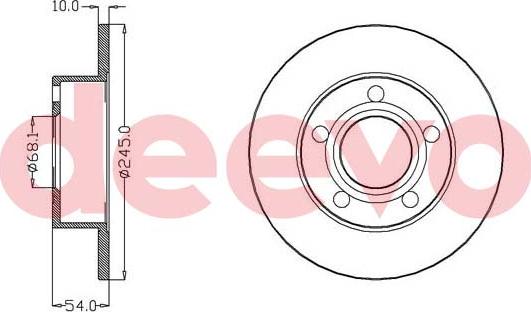 DEEVO BD33700 - Bremžu diski www.autospares.lv